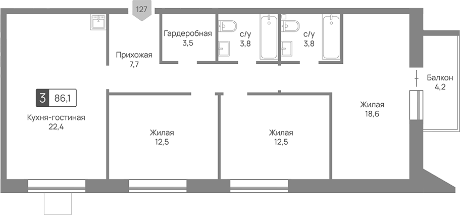 4-комн. Отрада 3