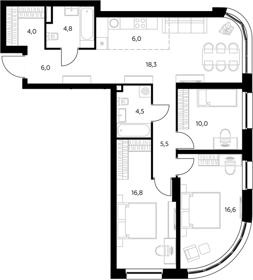 4-комн. Адмирал