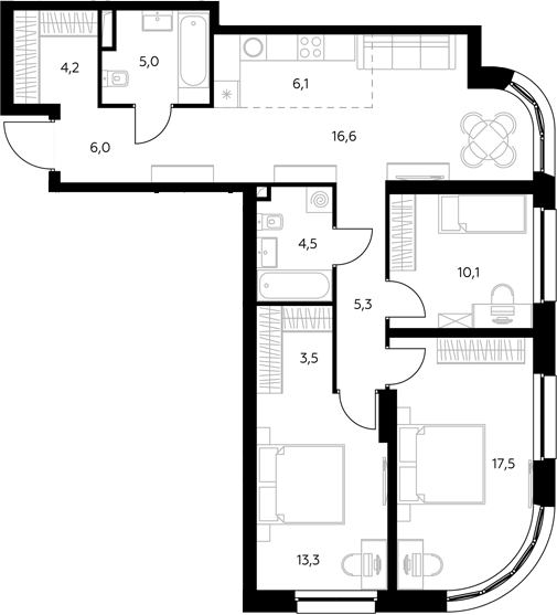 4-комн. Адмирал