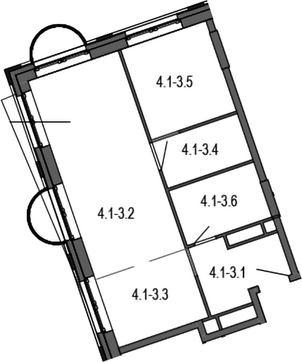2-комн., 48.5 м², 22/30 этаж, ЖК «Новые Смыслы»