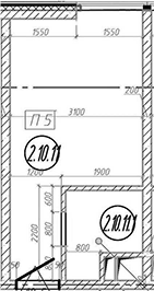 Студия, 18.1 м², 2/7 этаж, ЖК «МФЗ Сантерра»