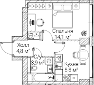 1-комн. СЕЗАР БУДУЩЕЕ
