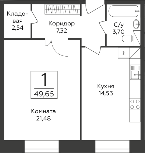 1-комн. Пахра Сити