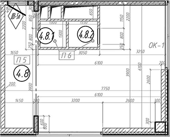 Студия, 45.2 м², 4/7 этаж, ЖК «МФЗ Сантерра»