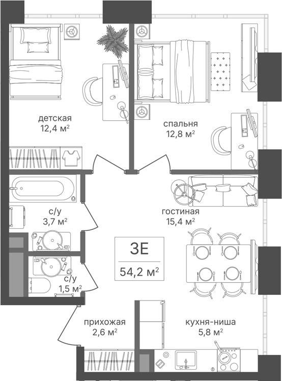 3-комн. Михалковский