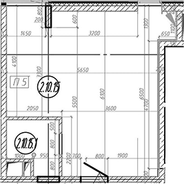 Студия, 34.1 м², 2/7 этаж, ЖК «МФЗ Сантерра»