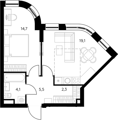 2-комн. Адмирал