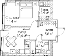 1-комн. СЕЗАР БУДУЩЕЕ