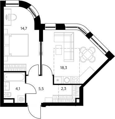 2-комн. Адмирал