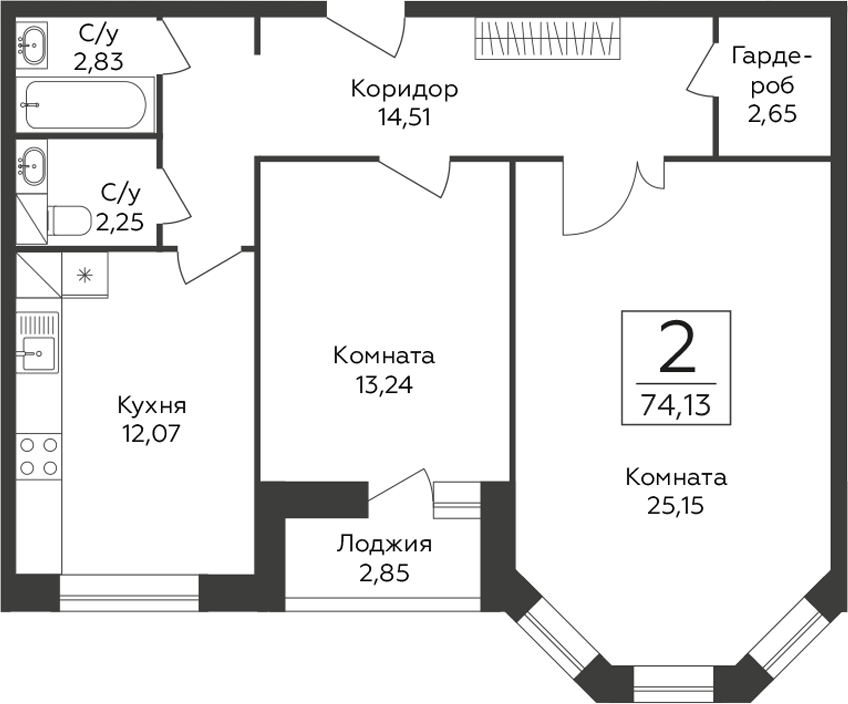 2-комн. Пахра Сити
