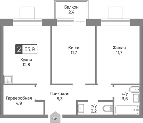 2-комн. Отрада 3