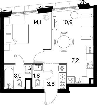 2-комн. 26 ПАРКВЬЮ