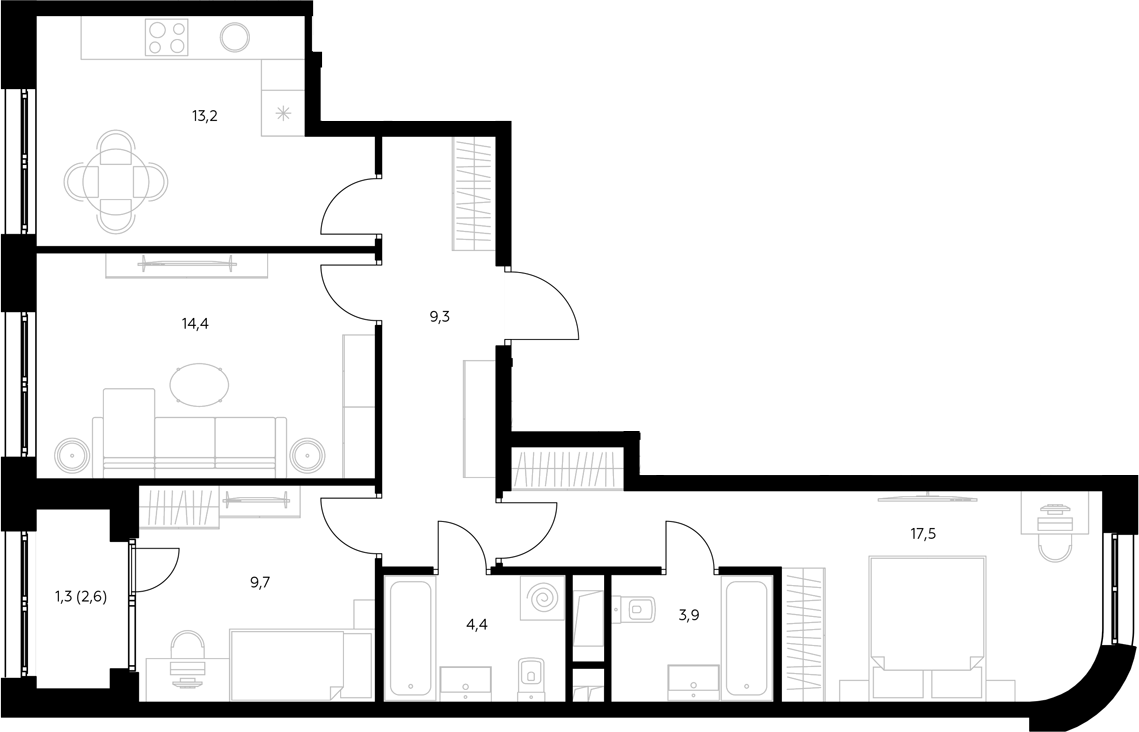3-комн. Адмирал