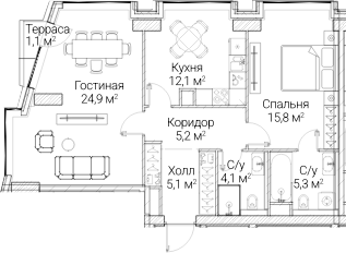 2-комн. СЕЗАР БУДУЩЕЕ