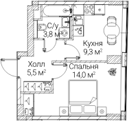 1-комн. СЕЗАР БУДУЩЕЕ