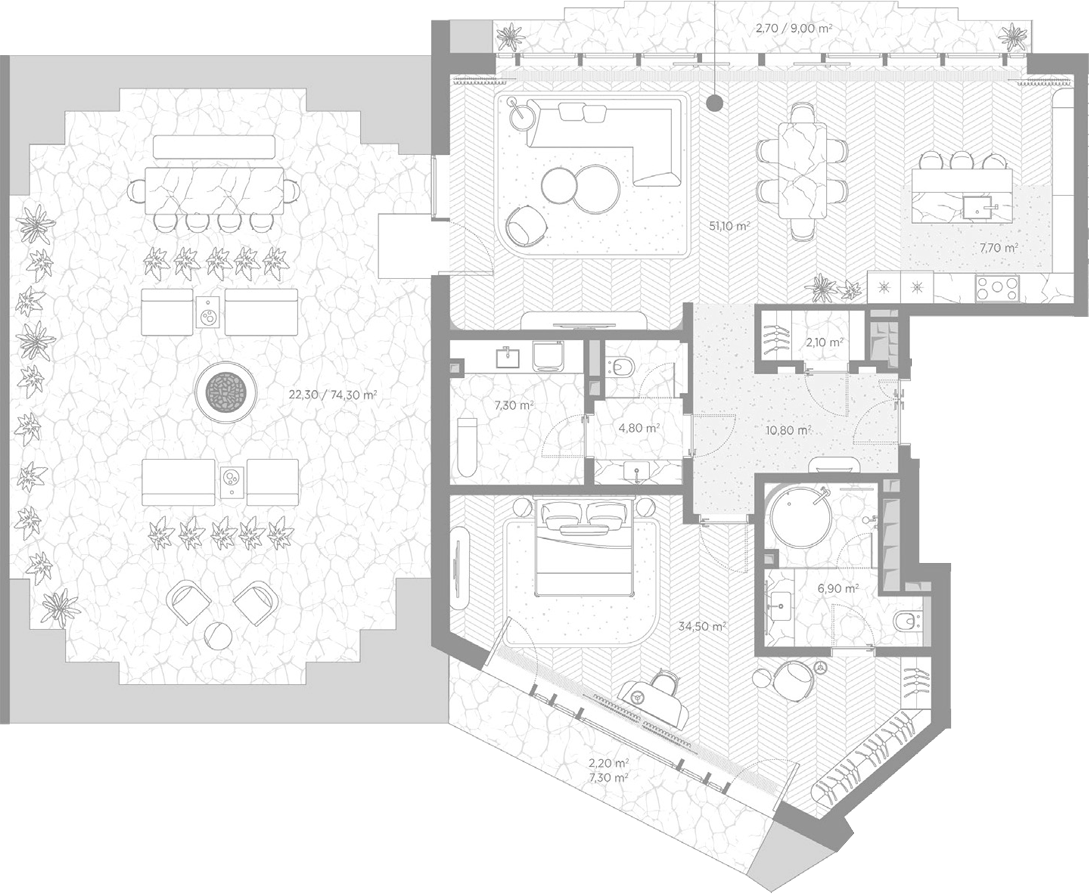 1-комн., 125.2 м², 7/7 этаж, ЖК «Николь»