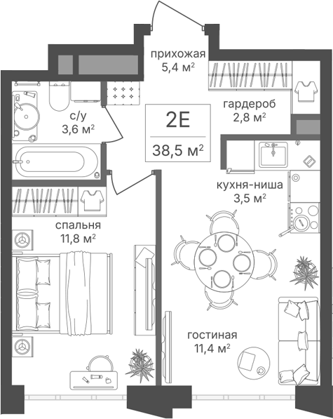 2-комн. Михалковский