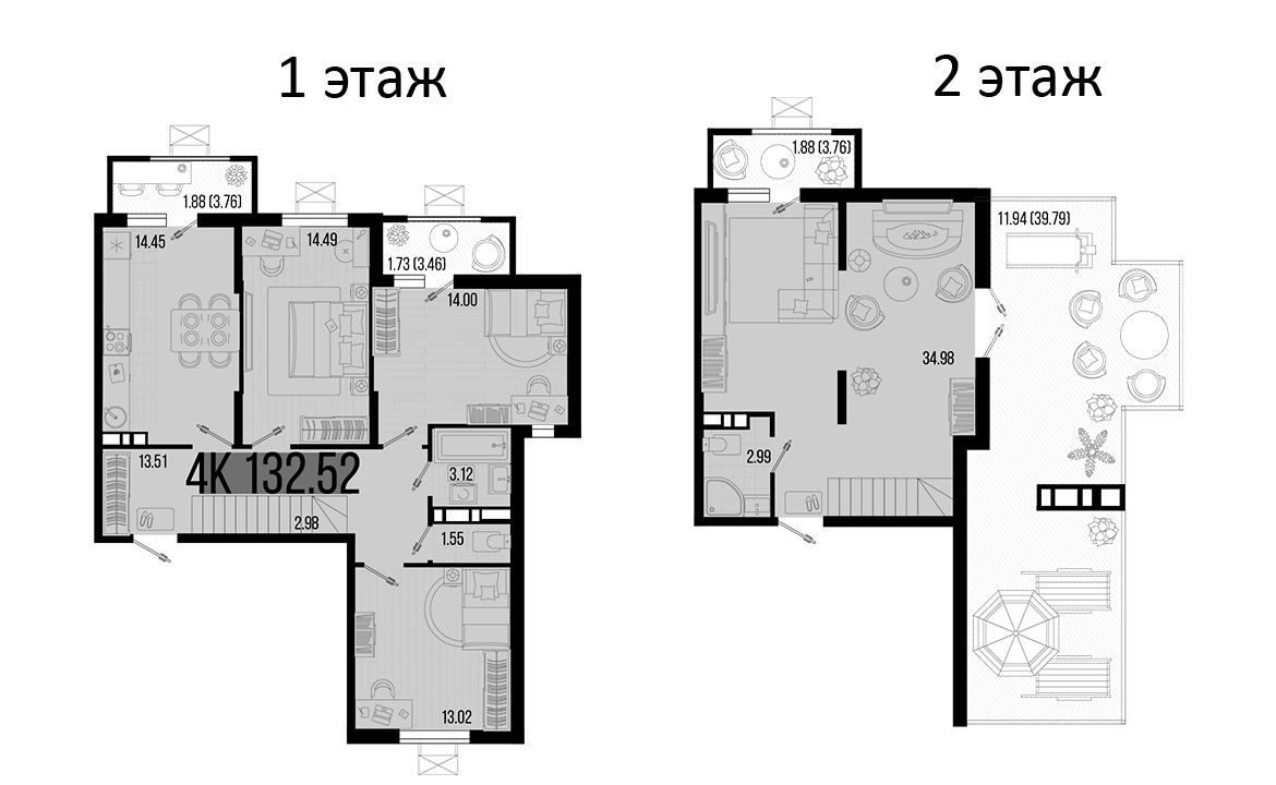 4-комн. квартира, 115.09 м² в ЖК Цветной бульвар — фото 2