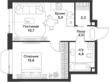 2-комн. АЛИА