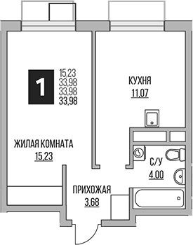 1-комн. Гранель Притяжение Сити