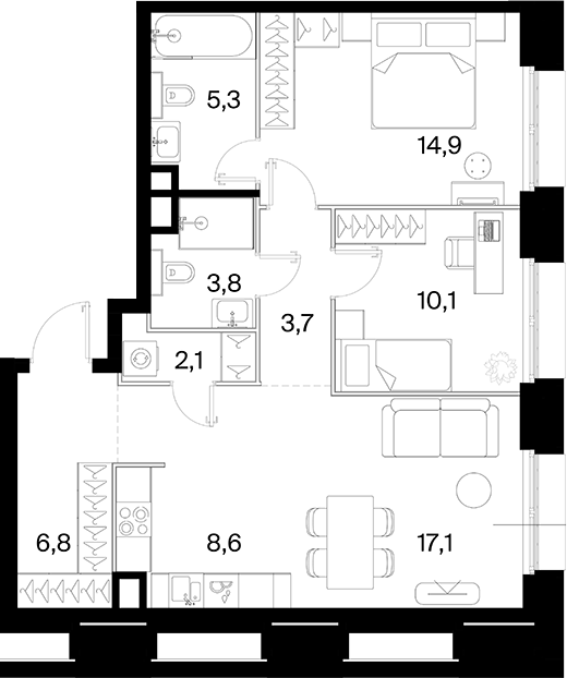 3-комн. 26 ПАРКВЬЮ