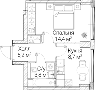 1-комн. СЕЗАР БУДУЩЕЕ