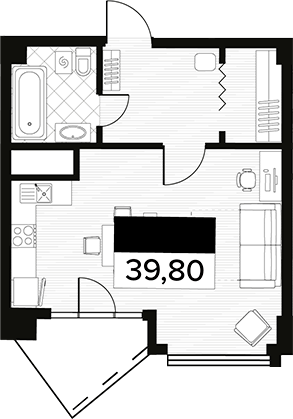 Квартира квартира, 39.8 м² в ЖК Горизонт. AVA Сочи — фото 2