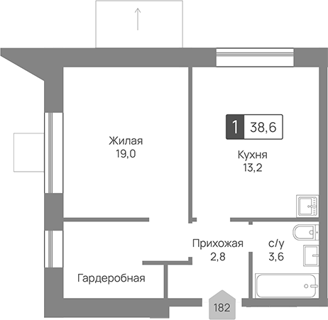 1-комн. Отрада 3
