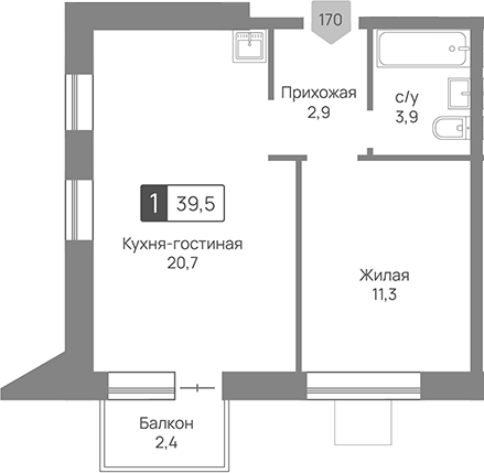 2-комн. Отрада 3